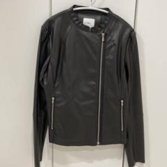 【美品】Sov. ソブ ダブスタ ラムレザーテーラードジャケット ブラック 極美品】ダブスタ♡ソブ ゆったりテーラードジャケット