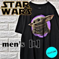 AH122【STAR WARS】プリントTシャツ【メンズL】ブラック