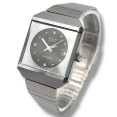 【RADO/ラドー】Elegance 17JEWELS　Ag 925 刻印※稼動 RADO Elegance（ラドー エレガンス）黒文字盤 変わりベゼル 純正