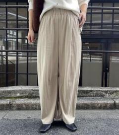 新品　今季　ジェナ　リバーシブルボンディングワイドパンツ　アイボリー　カーキ 新品 今季 ジェナ リバーシブルボンディングワイドパンツ