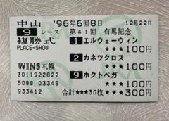 第41回有馬記念　優勝馬単勝馬券 第41回有馬記念 優勝馬単勝馬券