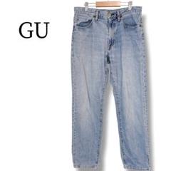 ジーユー GU ストレートデニム 30 S〜M ライトブルー ストレッチ 柔らか