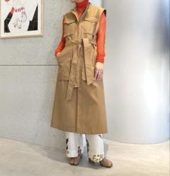 美品CABaN ポリエステルコットンポプリン ロングジレ¥66,000