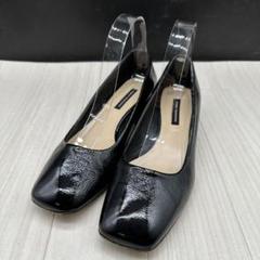 【FABIORUSCONI】ファビオルスコーニ スクエアトゥ パンプス ブラック