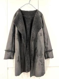 超美品 トゥモローランドコレクション エコファーフードコート 黒 ファーコート フォックスファーコート ファージャケット