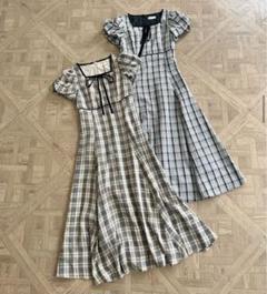 An MILLE アンミール チェックダブルカラーワンピース An MILLE アンミール チェックダブルカラーワンピース