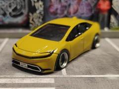 トミカ改造トヨタ 新型プリウス ブラック全塗装品 深リムホットウィール エアロ トミカ改造トヨタ 新型プリウス ブラック全塗装品 深リムホット