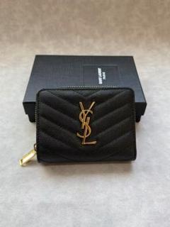 【極美品】サンローラン 財布 YSL キャビアスキン ブラック コンパクト SAINT LAURENT - ✨極美品✨イヴサンローラン カサンドラ