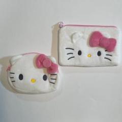 【現地完売】韓国限定キルティングキティー ポーチセット ハローキティ kitty 韓国限定 ブルーキルト ポーチ キルティング