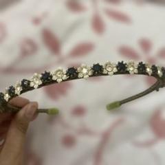 ミハエルネグリンの立体薔薇レース付きカチューシャ 超美品☆ ミハエルネグリンの立体薔薇レース付きカチューシャ