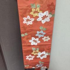 友蔵名古屋帯 花柄 ブラウン オレンジ fit=scale-down,w=1200