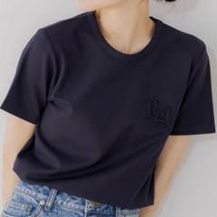 【新品タグ付き】リグリーム　ロゴ入り ベーシック Tシャツ ネイビーS 新品◇regleam◇rglロゴ入りベーシックTシャツ◇ネイビーM