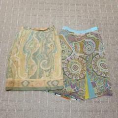 ETRO シルクタイトスカート 42/38 - メルカリ
