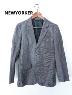 美品　NEWYORKER　 テーラードジャケット　グレー チェック柄