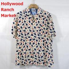★古着★ハリウッドランチマーケット　ミッキーコラボアロハ　白紺赤　ヴィンテージ