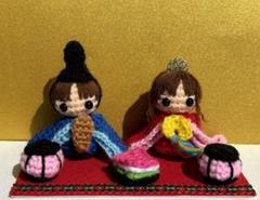 ハンドメイド　編みぐるみ　ひな祭り　インテリア　置物　イベント 楽天市場】ひな祭りあみぐるみキット・うさぎのお雛様 : 布が