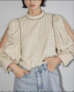 トップス Todayful Openshoulder Jacquard Blouse Todayful Openshoulder Jacquard Blouse