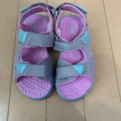 キッズサンダル 18CM グレー/ピンク