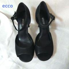 ecco レザーサンダル コンフォート ストラップ EU36/ 23cmブラック