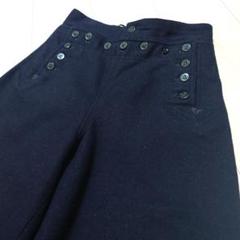 ヴィンテージ　US.NAVY セーラー　ハーフ　パンツ　メルトン　100%ウール デッドストック☆70s JEAN'S WEST フレア メルトン ウール
