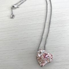 スワロフスキー♡ハート型ネックレス - メルカリ
