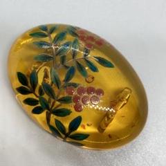 帯留め 人間国宝【富本憲吉】陶芸 色絵五弁花模様 色絵磁器 文化
