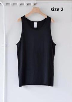 COMOLI コットン タンクトップ サイズ2 【美品】 コットンシルク タンクトップ