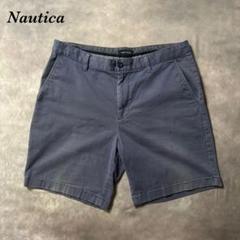 P7 古着　Nautica チノショーツ　ネイビー 34㌅