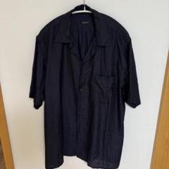 COMOLI 24SS ウールシルクオープンカラーシャツ　NAVY 2