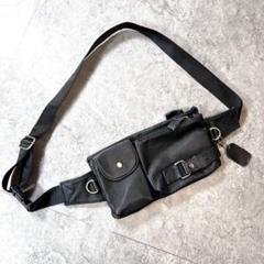 00s【archive】leather gimmick bag/Y2K/バイク◎