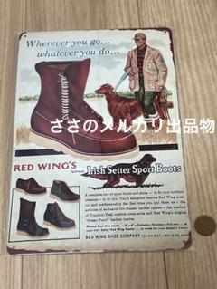 業務用　RedWing ブーツスチール看板　アイリッシュセッター　レッドウイングのサムネイル