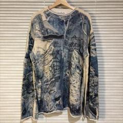 Acne Studios デニム風プリント 長袖セーター