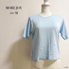 ☆美品☆ MORE JOY ライトブルー Tシャツ Mサイズ ナイガイ 半袖
