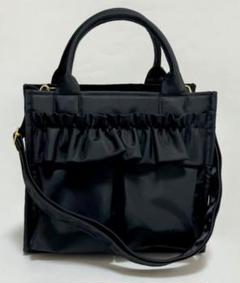 お値下げ依頼♡レア♡ SURFINIA サフィニア フリルトートバッグ♡ブラック お値下げ依頼♡レア♡ SURFINIA サフィニア フリルトートバッグ