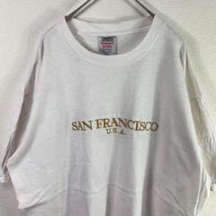 90s USA製 san francisco 刺繍 Tシャツ シングルステッチ