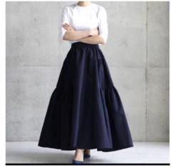 美品　SHETokyo スカート　34 SHE TOKYO シートウキョウ レイヤードスカート 34 ネイビー
