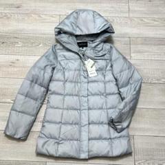新品✨INDIVI 22AW シャンブレーフーテッドミドルダウン XS 水色のサムネイル