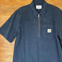 Carhartt WIP ハーフジップ ヒッコリー デニム シャツ 半袖