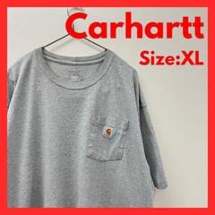 【即日発送】古着　カーハート　クルーネック　Tシャツ　メンズ　グレー　XL