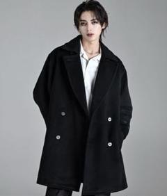 ADRER ビーバーメルトンオーバーPコート ブラック Sサイズ Beaver melton over P-coat/ビーバーメルトンオーバーPコート