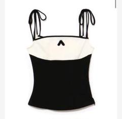 即日発送ブラックSora bicolor camisole andmary Andmary Sora bicolor camisole black - メルカリ