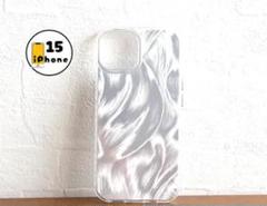 【割引有り】iPhone15 ケース　カバー　スマホケース　シルバー　クリアー