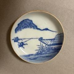 五芒星印判皿5枚セット（明治〜大正時代） 明治時代 印判皿 5枚セット 14㎝ お皿 藍色 昭和レトロ - メルカリ
