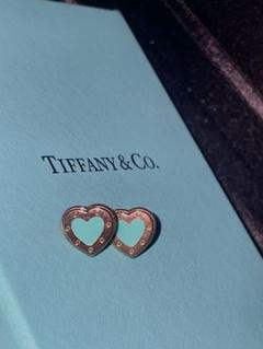 Tiffany ラブ ティファニー ブルーハート ピアス - メルカリ