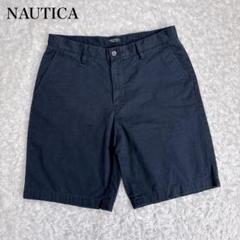 良品 ノーティカ コットン ハーフパンツ ショーツ ネイビー W32