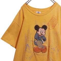 一点物 90s USA製 Lee ミッキー 3Dプリント Tシャツ L シングル