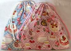★値下げ中【ハンドメイド】体操着入れ2枚/30*35/ケーキ