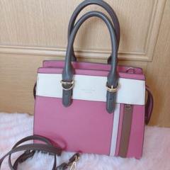 & chouette ハンドバッグ ピンク ブラウン 2way