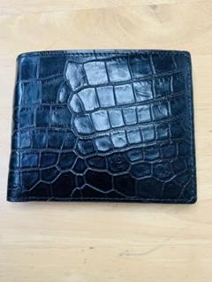 ①二つ折り財布　オイルクロコダイル　革巧カクタク ①二つ折り財布オイルクロコダイル革巧カクタク