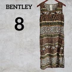 一点もの✨BENTLEY【8】ヒョウ柄 タンクトップワンピース アニマル柄 古着